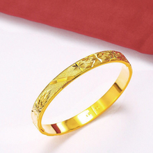 MxGxFam Вышивка Браслеты и браслеты для женщин 18,8 см 24 к Чистый золотой цвет свадебные украшения от XP 2024 - купить недорого