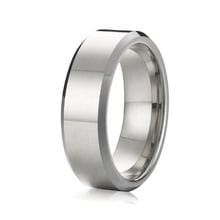 unique design handmade custom 8mm high polishing male titanium ring wedding bands anniversary gift 2024 - buy cheap