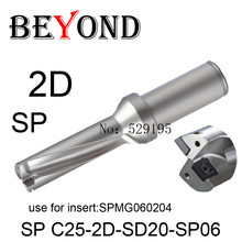 BEYOND-broca de perforación 2D, 20mm, 20,5mm, SP C25-2D-SD20-SP06, SD20.5, U, SPMG, SPMG060204, inserherramientas de carburo Indexable, CNC 2024 - compra barato