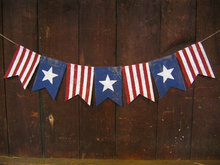 Custom American Flag 4th of July Patriotic burlap Banners St Patricks Day party Buntings garlands Photo Prop signs 2024 - buy cheap