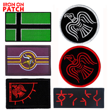 Vinland Viking Flag patch with embroidery chapter Tactical Military Patches Hook & Loop backpack backing PATCH 2024 - buy cheap