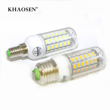 Khaosen E27 светодиодная лампа E14 Светодиодная лампа SMD5730 220 В кукурузная лампа 24 36 48 56 69 72 светодиоды люстра свеча свет пятно света Bombillas 2024 - купить недорого