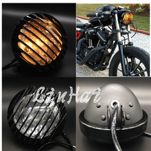 Grade para luzes de cobertura de motocicleta, 6 3/4 ''preto cnc, farol de halogênio compatível com harley sportster xl883 xl1200 2024 - compre barato