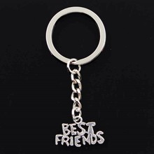 Fashion Best Friends 24x16mm Pendant 30mm Key Ring Metal Chain Bronze Silver Color Men Car Gift Souvenirs Keychain Dropshipping 2024 - buy cheap