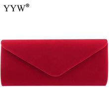 2019 Red Wedding Bags For Women Fashion Solid Color Evening Clutch And Purse Chain Shoulder Bag Cell Phone Pocket Bolso Mujer 2024 - buy cheap