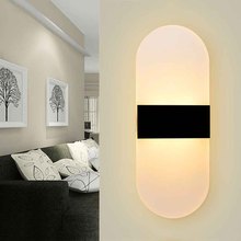 Ammtoo-luz de parede led aceylic ac 85-265v, luz para escada, quarto, iluminação interna, moderno, escada, luz branca/quente 2024 - compre barato