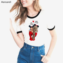 Модная женская футболка с принтом для мамы и ребенка, женские футболки с супер фотографическим рисунком, женская уличная одежда, рубашка в стиле Харадзюку, топы 2024 - купить недорого