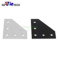 10pcs T Slot / L Shape black / silver Joining Plate for 2020 v-slot Aluminum Profile 3D Printer CNC machine 2024 - buy cheap