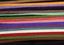Cordão de couro de veludo com fecho, cores mistas, 100m, 3mm x 1.5mm, plano, camurça falsa, coreano, traços, renda 2024 - compre barato