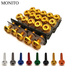 Tornillos de resorte personalizados para motocicleta, M6 de tuercas para Honda MSX 125, CB650R, CB125R, XADV, X, ADV 750, X11, ST1300, 20 Uds. 2024 - compra barato