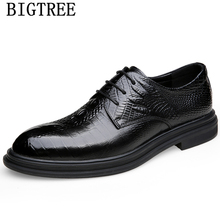 Crocodile Shoes Men Elegant Italian Coiffeur Mens Formal Shoes Genuine Leather Brand Patent Leather Wedding Shoes Men Classic 2024 - buy cheap