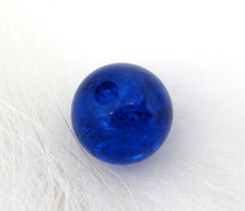DoreenBeads Glass Loose Beads Round Deep blue Crackle About 6mm( 2/8") Dia, Hole: Approx 1mm, 65 PCs 2024 - buy cheap