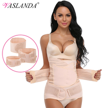 VASLANDA 3 in 1 Postpartum Recovery Body Shaper Belly Girdle Waist Trainer Pelvis Belt Postnatal Shapewear Slimming Underwear 2024 - buy cheap