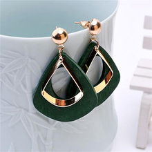 Vintage Women'S Fashion Statement Earring Wooden Earrings For Wedding Party Christmas Gift Wholesale 2024 - buy cheap