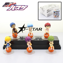 6pcs Cute Mini Kuroko's Basketball Anime Sit on Ball ver. Boxed 5.5cm PVC Action Figure Collection Model Doll Toys Gift 2024 - buy cheap