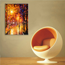 Handmade New Oil Painting Hang Paintings For Living Room Modern Autumn Street Landscape Picture Home Decor Painting On Canvas 2024 - buy cheap