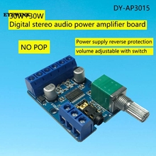 Placa amplificadora de potência de áudio estéreo 30wx2 digital 12v/24v módulo de amplificador diy DY-AP3015 2024 - compre barato