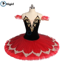 Tutú de Ballet profesional para adultos, trajes de actuación de Don Quijote, color negro y rojo, BT9171 2024 - compra barato
