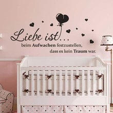 German Stickers Quote Liebe Ist Sprichwort Vinyl Wall Decal Wall Art Decor Living Room Home Decor Wall Poster House Decoration 2024 - buy cheap