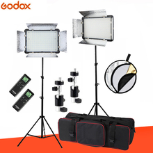 Godox 2x 500 LED 3300-5600K Wireless Remote Control Video Light Kit LED500LRC + 2m Stand + Carrying Bag for Studio Lighting 2024 - buy cheap