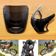 Universal 7"Cafe Racer Headlight Fairing Screen Windshield Cover For Harley Honda Yamaha Suzuki Kawasaki 2024 - buy cheap