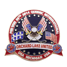 New Fashion Metal Colorful USA Lapel Pin Badge cheap custom usa eagel badges 2024 - buy cheap