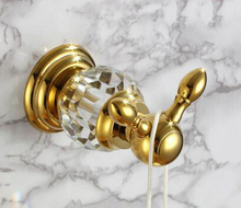 luxury crystal & brass gold robe hook bathroom hangings gold towel rack clothes hook CY001 2024 - buy cheap