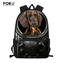 FORUDESIGNS-Mochila de bolsillo para niños, morral Escolar de Dachshund Horse para niñas, morral de viaje para Universidad, Escolar 2024 - compra barato