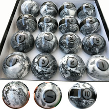 Новинка 2018, мячи для бильярдного бассейна из смолы и мрамора 57,25 мм, 16 шт., полный набор мячей, высококачественные аксессуары для бильярда, Китай 2024 - купить недорого