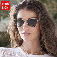 Leonlion-óculos de sol feminino, vintage, luxuoso, espelhado, liga, área externa, rua, beat 2021 2024 - compre barato