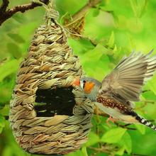 Grass Plaited Bird Nest Hanging Breeding Box Birdcage for Home Office Garden Decoration 2024 - buy cheap