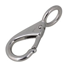 73.3mm Silver 304 Stainless Steel 1# Carabiner Secure Lock Boat Clip Hook Fixed Eye Hook Link 2024 - buy cheap