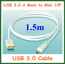 20 шт. USB 3,0 кабель 5 футов 1,5 м USB 3,0 папа мини 10P УДЛИНИТЕЛЬ кабель для передачи данных 2024 - купить недорого