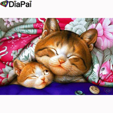 DIAPAI 100% Full Square/Round Drill 5D DIY Diamond Painting "Animal cat flower" Diamond Embroidery Cross Stitch 3D Decor A21593 2024 - buy cheap