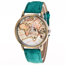 montre femme watch  2018 Relogio Fashion Women's watches World Map Cowboy Band Quartz Wrist Watches Brief Design Top brand 2024 - buy cheap