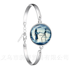 The Nightmare Before Christmas Glass Dome Bracelet Women Men Silver Plated Chain Bracelet Jewellery Accessories Xmas Gift 2024 - buy cheap