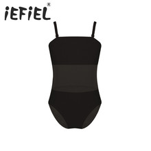 iEFiEL Kids Girls Children Sleeveless Mesh Splice Camisole Undergarment Leotard for Ballet Gymnastics Jumpsuit Dancewear Clothes 2024 - buy cheap