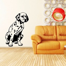Далматинские милые виниловые водонепроницаемые настенные наклейки для собак, домашний декор, художественные наклейки на стены, украшение для гостиной, плакат YY232 2024 - купить недорого