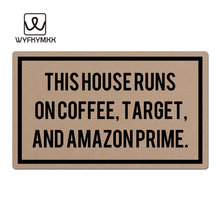Esteiras de porta de Entrada Esta Casa É Executado NO Café, Alvo projeto tecido tapete ao ar livre tapetes de entrada tapete de boas vindas ao ar livre indoor 2024 - compre barato
