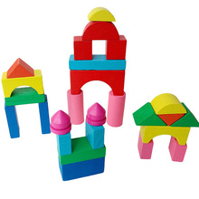 26pcs/lot Wooden Baby Toys Building Blocks Colorful Geometric Assembled Building Blocks Early Childhood Educational Wooden Toys 2024 - buy cheap