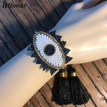 Rttooas MIYUKI Delica Bracelets Evil Eye Bracelet Insta Handmade Woven Pulseras Tassel Fashion Women Bracelet Jewelry Gift 2024 - buy cheap