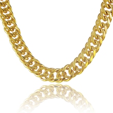 Collar de cadena gruesa de oro amarillo con doble curva para hombres pesados y masivos de 24 pulgadas 2024 - compra barato