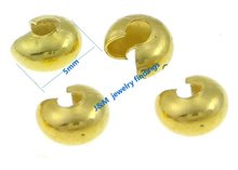 Brass crimp beads covers silver plated 25000pcs jewelry findings nickle free mang color can be plated 2024 - buy cheap