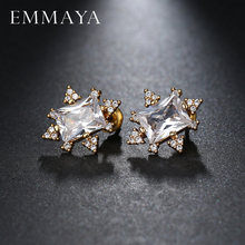 EMMAYA-pendientes de cristal austriaco Stellux para mujer, aretes pequeños de circonia cúbica AAA 2024 - compra barato