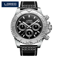 LOREO 200m Waterproof Automatic Watches Men self wind Top Brand Sapphire Mechanical seagull watch Calendar Luminous Diving Watch 2024 - buy cheap