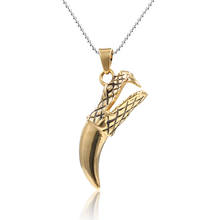 Magic Ikery Snake Necklaces Personality Men's Stainless Steel Necklaces & Pendants Wholesale Fashion Jewelry For Men PN-197 2024 - buy cheap