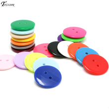 Botones de resina redondos de 2 agujeros, 100 Uds., para costura, para vestir, álbum de recortes, manualidades, decoración artesanal, 9mm/10mm/11mm/12mm, colores mezclados 2024 - compra barato