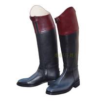 Ботинки Aoud для верховой езды, кожаные сапоги для Выездки, сапоги для верховой езды, ботинки контрастных цветов на молнии, унисекс, оборудование для верховой езды 2024 - купить недорого