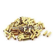 M3 Female Thread Brass Pillar PCB Standoff Hexagonal Spacer 14mm 100Pcs 2024 - buy cheap