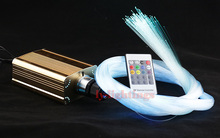DIY optic fiber light kit led light +200pcsx0.75mmx3m optical fibres RGB color change wireless control star ceiling light 16W 2024 - buy cheap